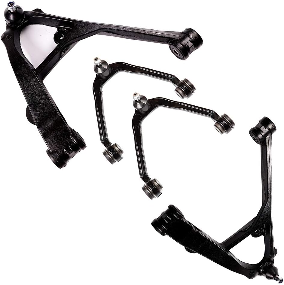 SCITOO 4pcs Front Suspension Kit Lower Control Arm Upper Control Arm Fit 1999-2006 For Chevrolet Silverado 1500 For Gmc Sierra 1500 2001-2006 For Chevy Tahoe