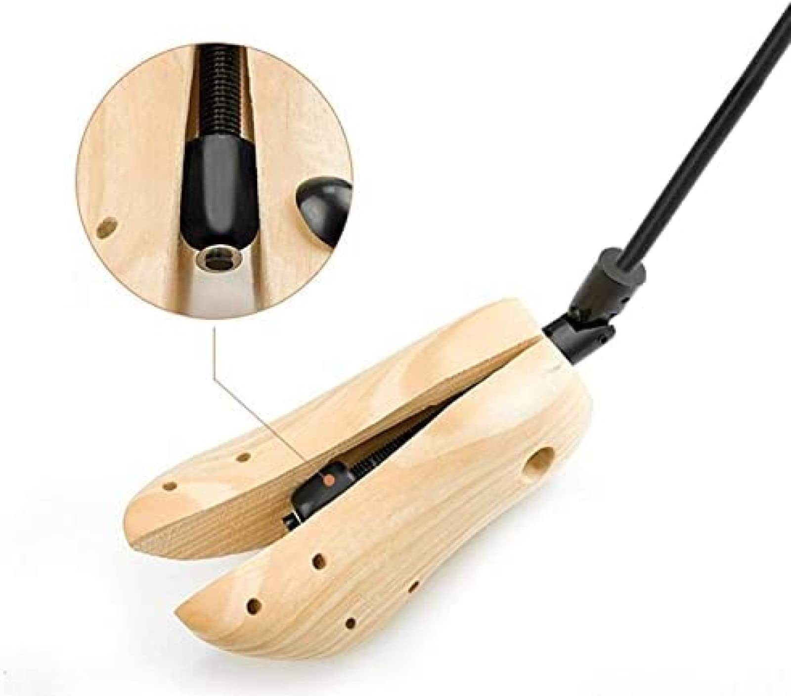 Massivholz-Stiefel-Schuh-Expander, Schuh-Stiefel-Stretcher-Unterstützung, Massivholz-Kiefernholz-Stretcher, für Damen und Herren, lockert Enge Schuhe mit starker Holz- und Metallkonstruktion