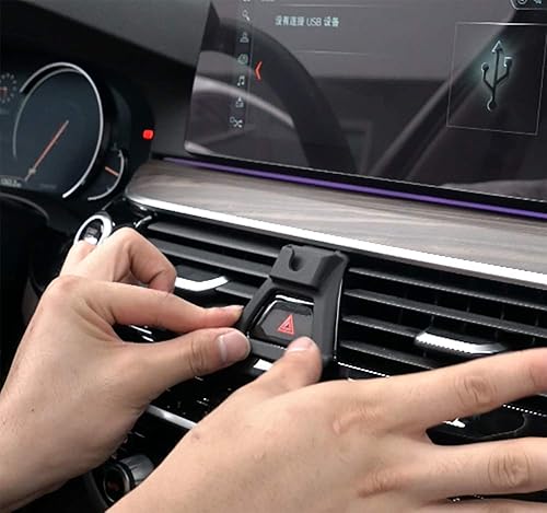 Miniatura 3 de BEERTE Soporte de teléfono compatible con BMW Serie 5 2017-2024 528i 530i 530e 540i ajustable para ventilación de aire del salpicadero del