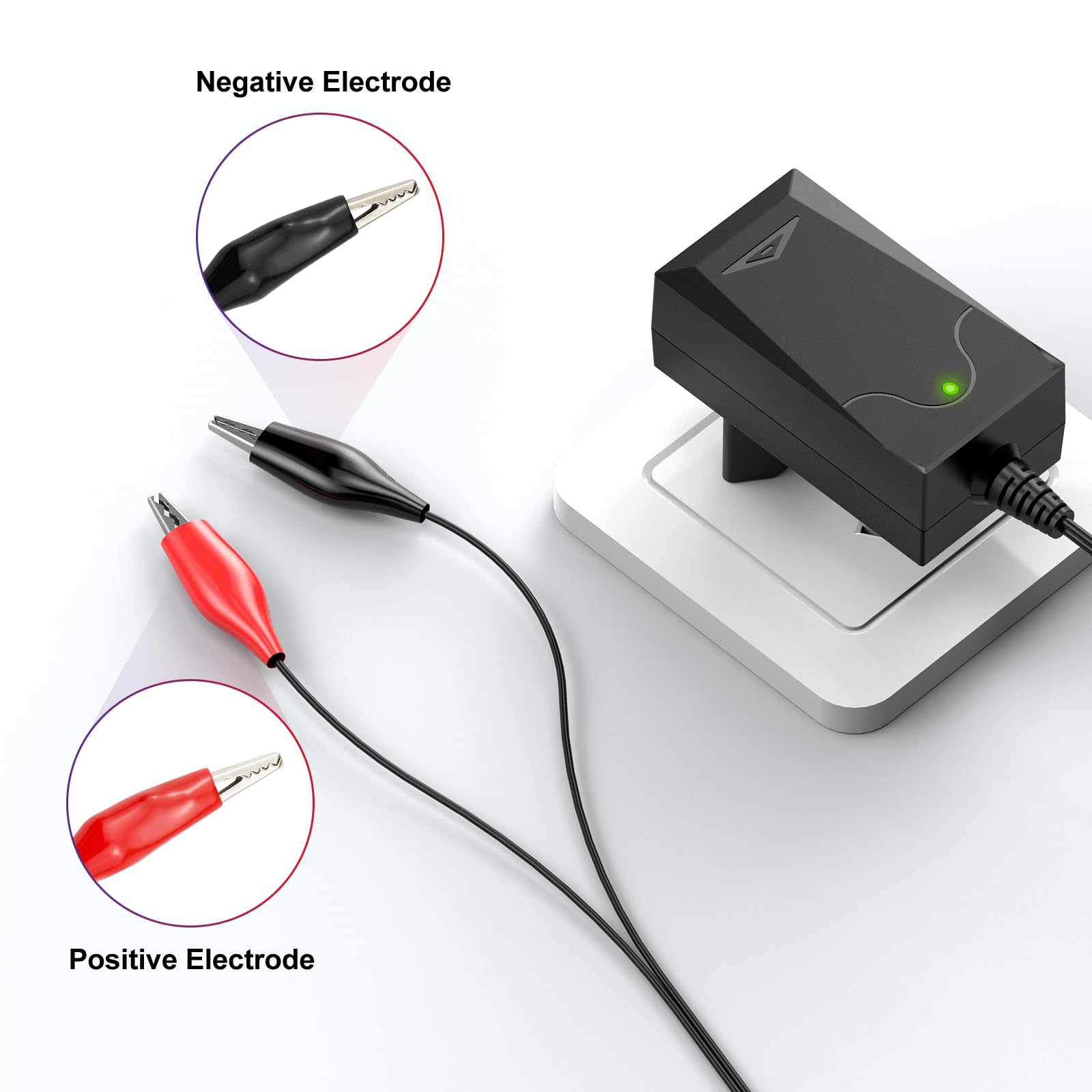 NASTIMA Cargador 7,3V 1000mA LiFePO4 para Baterías LiFePO4 de 6V 4Ah/4,5Ah/6Ah/7Ah/12Ah, con Protección contra Cortocircuitos, Sobrecorriente y Sobretensión, y luz Indicadora de Carga