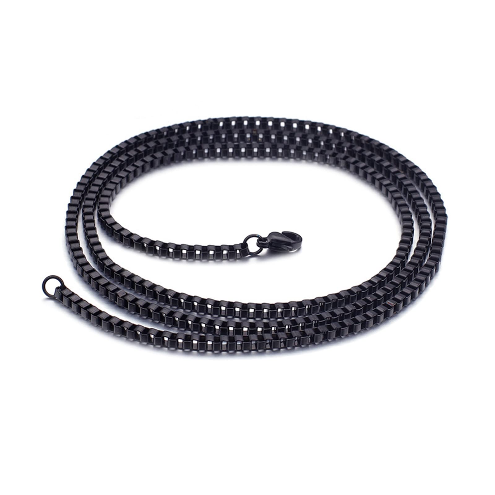 Chaîne de boîte acier inoxydable noir le cadeau idéal et durable