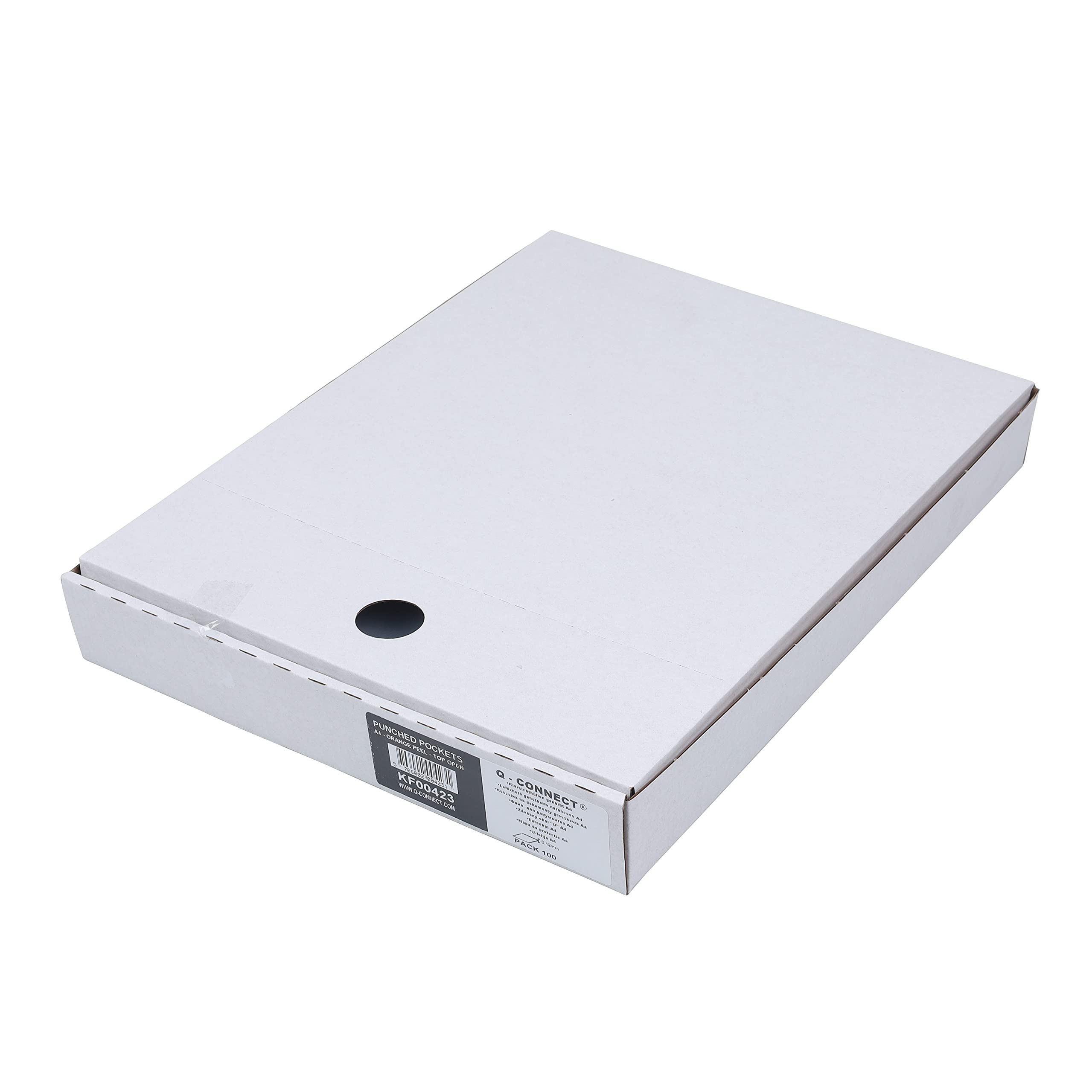 Q-Connect KF11192 Prospekthülle/Klarsichthüllen Genarbt A4-100 Stück