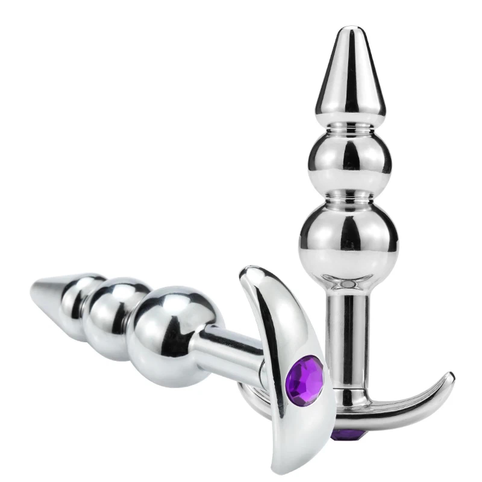 Amazon.com: Enchufe anal anal de 4 estilos de metal para uso al aire libre,  juguetes sexuales con joyera de cristal anal todo el da, adecuado para  mujeres y hombres homosexuales : Salud