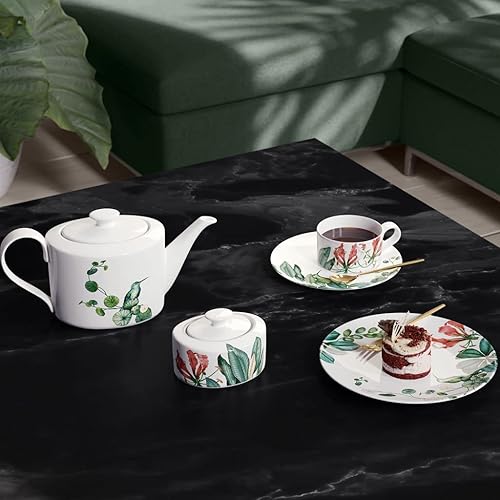 Miniatura 4 de Villeroy & Boch Avarua Café/Tetera 40oz, Blanco/Multicolor