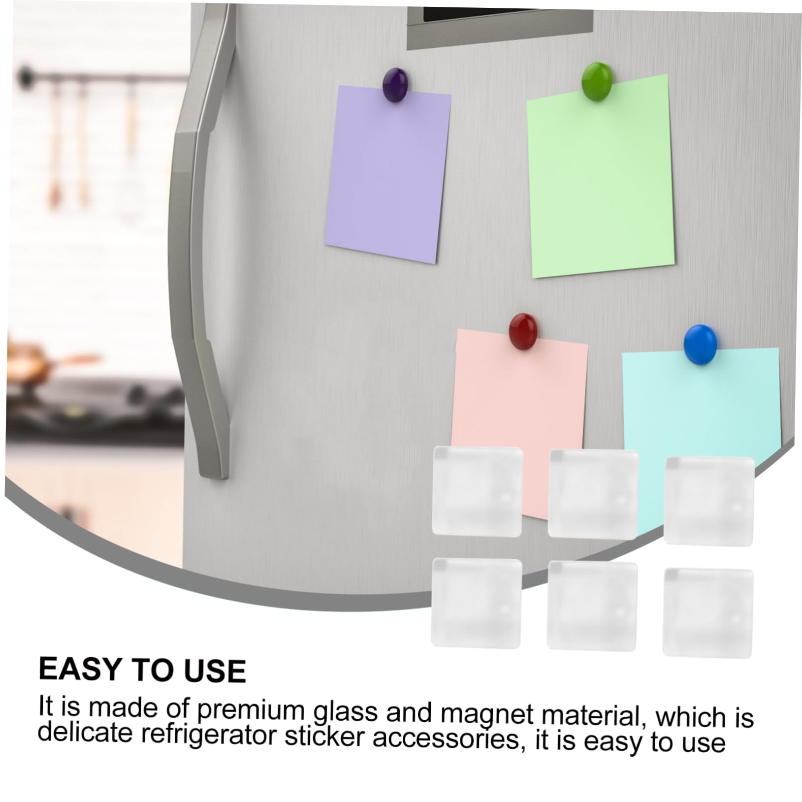 TOPBATHY 72 STK Mosaik-kühlschrankmagnet Push-pin-Magnete Transparenter Kühlschrankmagnet Aufkleber Für Kühlschrankmagnete Klarer Kühlschrankmagnet Kühlschrank-bildmagnet Kristallglas