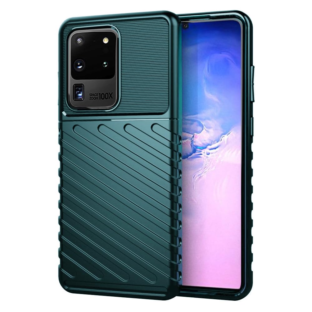 Amazon Brand- Solimo Basic Case for Samsung Galaxy S20 Ultra 4G (Carbon Fiber_Green) (B0CGZV15DN) Amazon Price History, Amazon Price Tracker