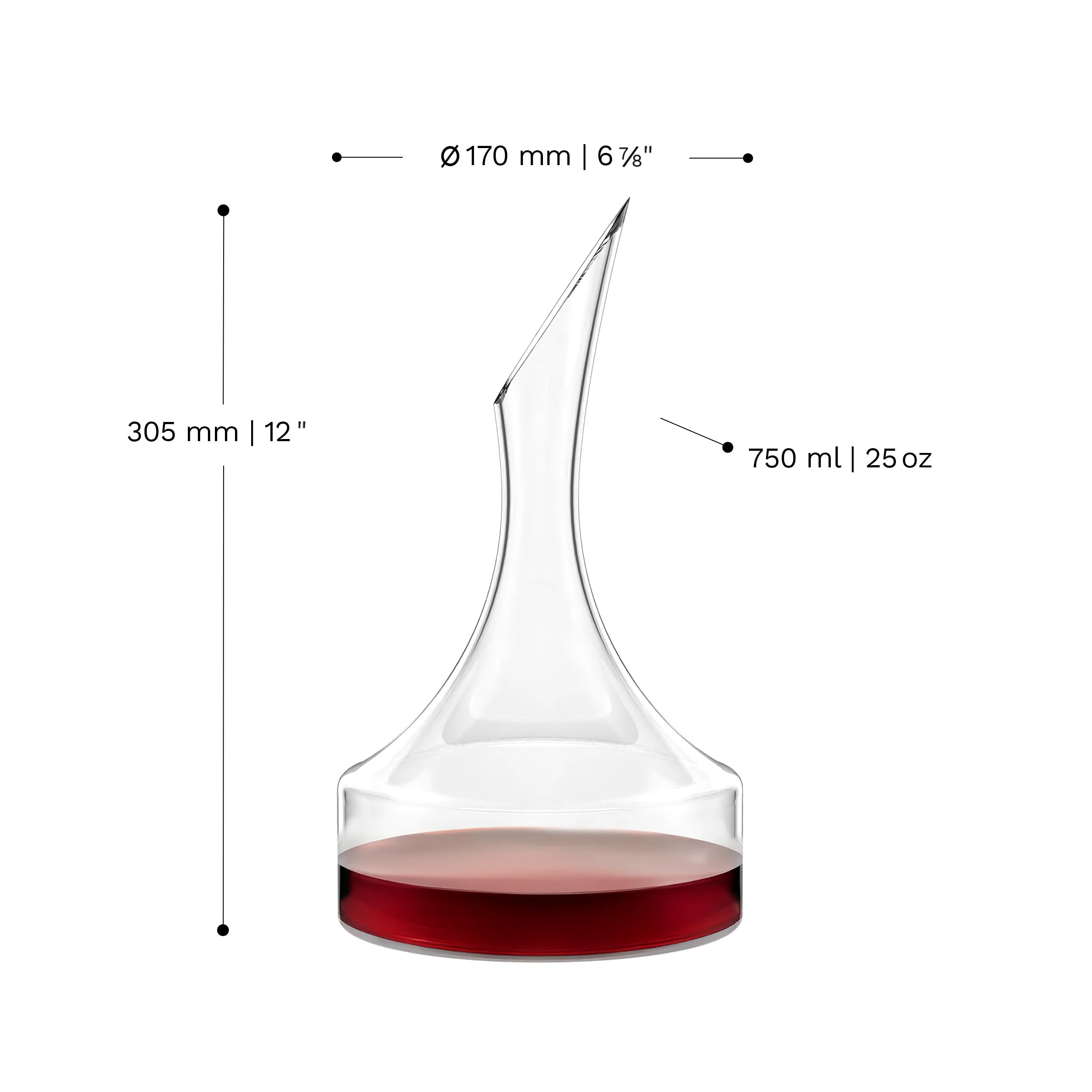 Stölzle Lausitz Décanteur Osorno Vulkanos 750 ml – Carafe élégante pour vin rouge avec développement optimal des arômes – Cristal soufflé bouche – Compatible lave-vaisselle – Cadeau pour amateurs