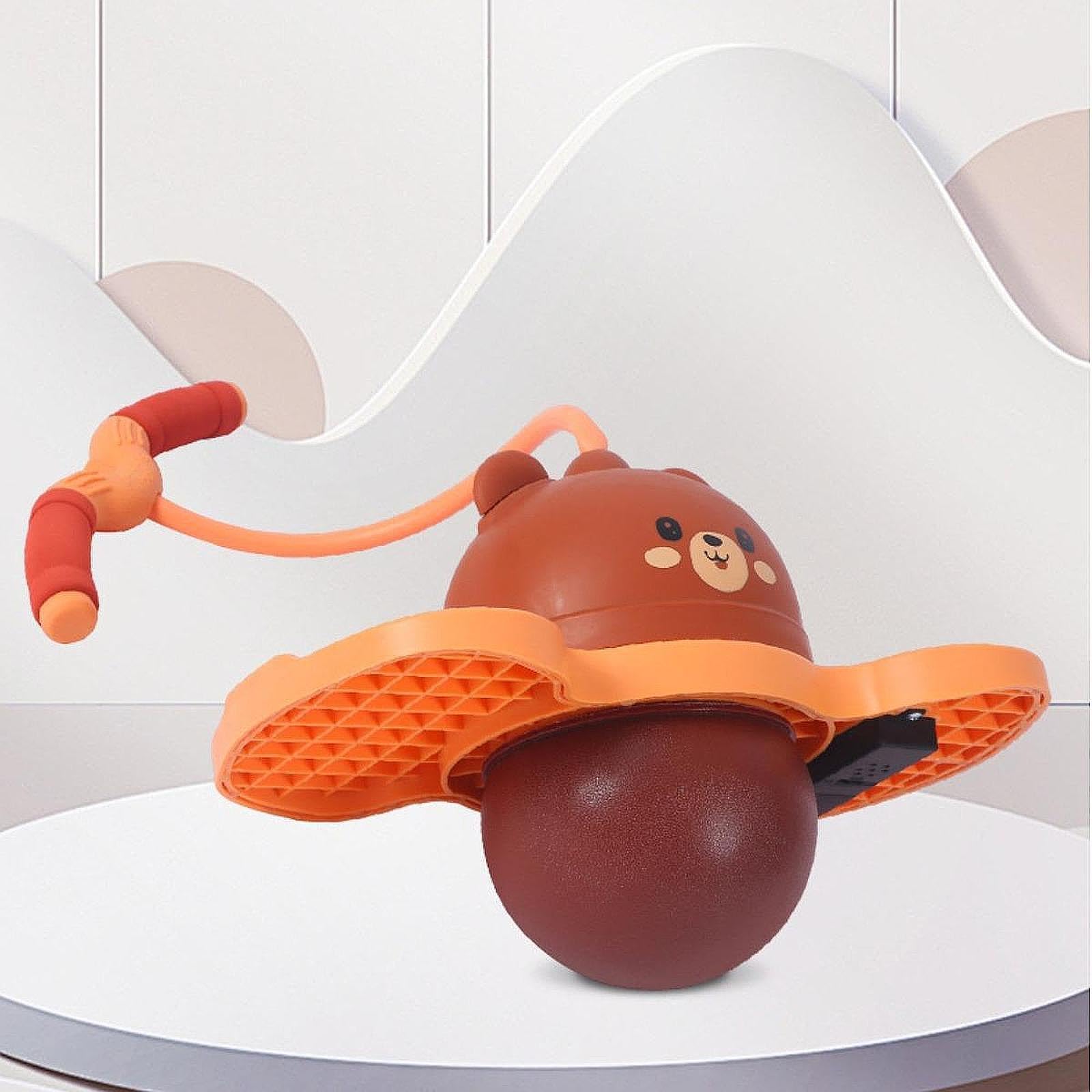 Pogo Sprungball mit Rutschfestem Griff – Sprungbrett Und Hochsprungspielzeug für Outdoor Fitness, Kaffee