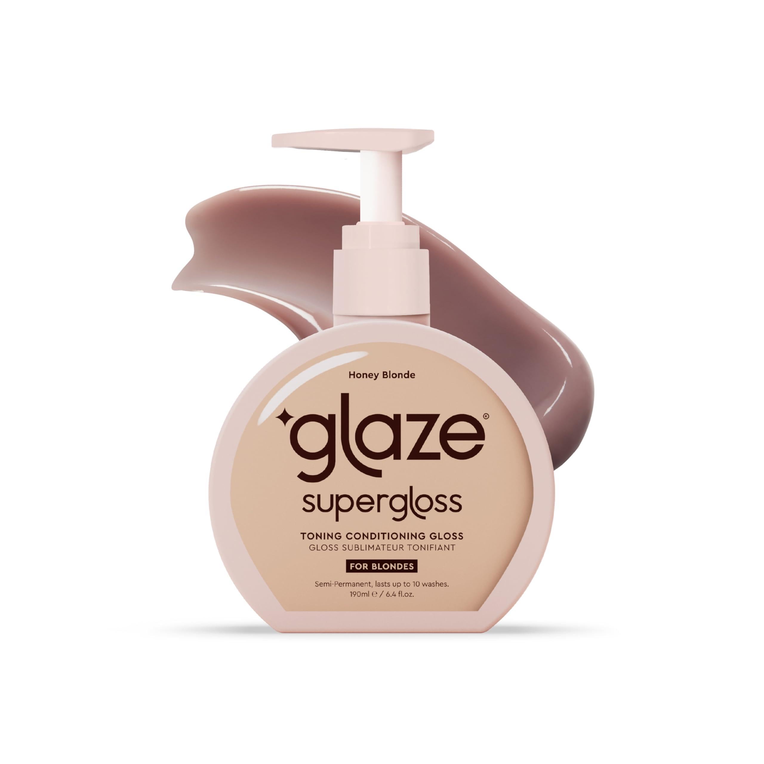 Glaze Super Gloss Color Conditioning Gloss – Honey Blonde for Medium to Dark Blonde Hair – Rinse Out Semi-Permanent Hair Gloss that Enhances Color and Boosts Shine & Hydration