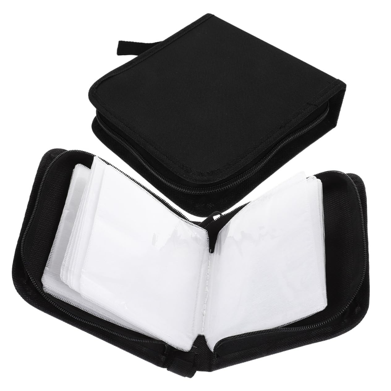 Amosfun 8 Pz pacchetto mini CD borsa del disco album libretto custodia porta CD porta dvd raccoglitore custodie porta borsa per portatile portafoglio leggero per pp Black