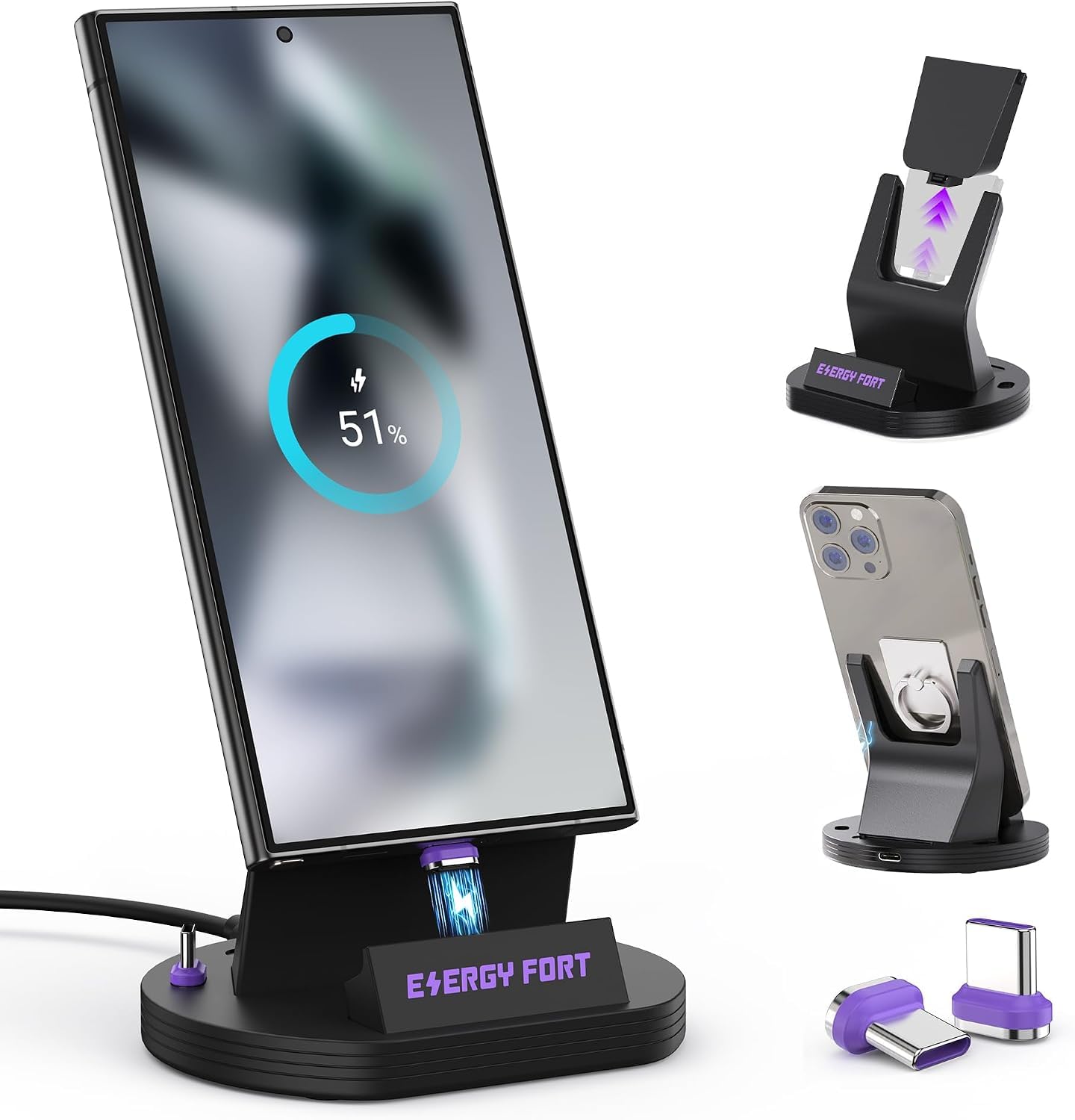 Station de Charge pour Samsung Galaxy A56 A55 A26 A17 5G, Chargeur USB c pour XIAOMI Redmi Note 15 14 Pro, POCO X8 M8 M7 C85, Google Pixel 10 9a 9, iPhone 17 16 15, Moto G85