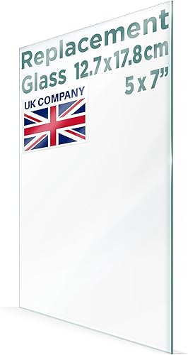 Icona Bay Marco de fotos de 5 x 7 pulgadas, vidrio reforzado con calor de repuesto (5 x 7, 2 unidades) para marco de fotos de 5 x 7, cubierta