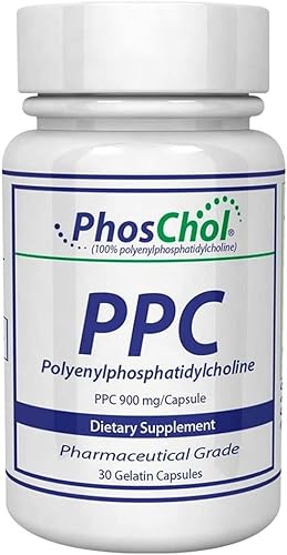 Nutrasal PhosChol PPC Suplemento de polienilfosfatidilcolina colina 900 mg 30 cápsulas de gelatina