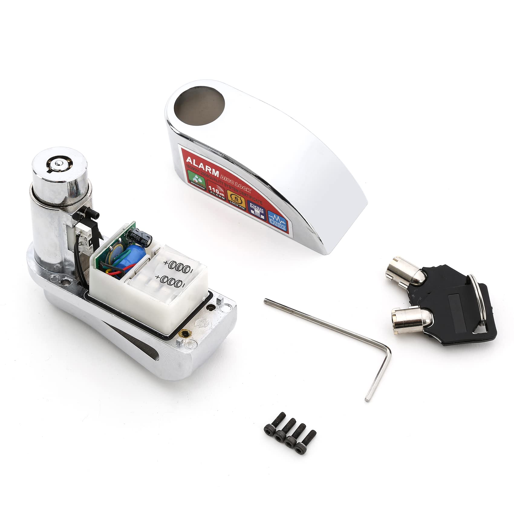 TCT-MOTORPARTS Security Scooter Motorcycle Cycle Bike Brake Disc Safety Lock Alarm Anti-theft