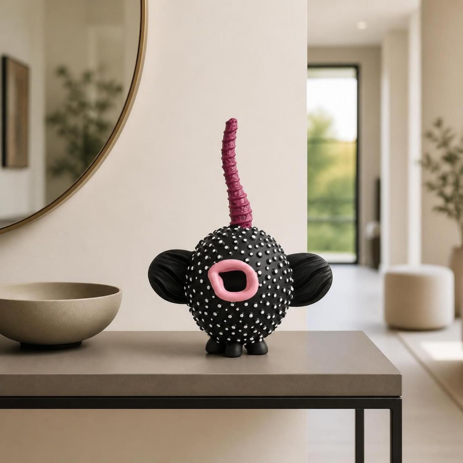 B Baosity Escultura Animal Pintado a Mano | Artística, coración, para Mesa, Estantería, Escritorio, Estilo D