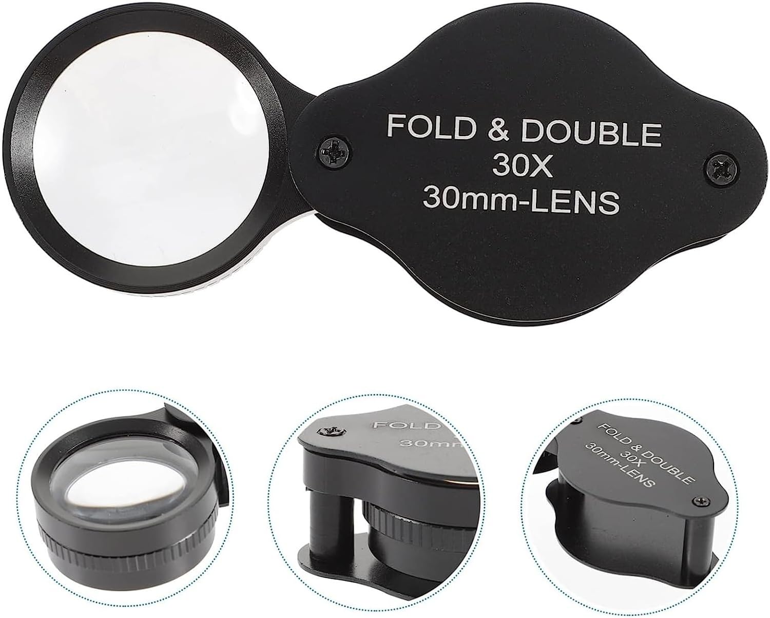 Jewellers loupe,Monocle,3pcs Folding Jewelry Magnifying Glass Book Glass Magnifying Glass Magnifying Glass