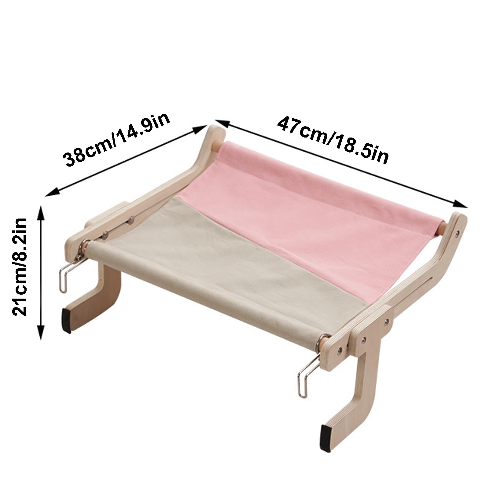 Cat Window Perch,Cat Window Hammock for Indoor Cats,Easy to Adjust & Assemble Large Cat Bed Seat for Windowsill,Bedside,Drawer and Cabinet (Color : Orange)