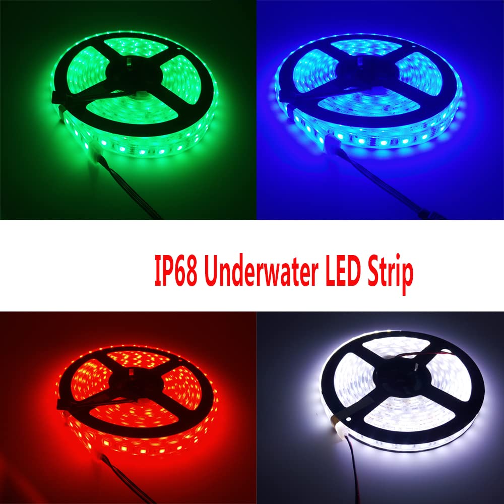 Exterior/interior decorativos, Tira de luces LED flexible for techo, 4 rollos (5 m, 20 metros), 12 V CC, 5050SMD, 60 LED/m(IP67 Waterproof,Pure White)
