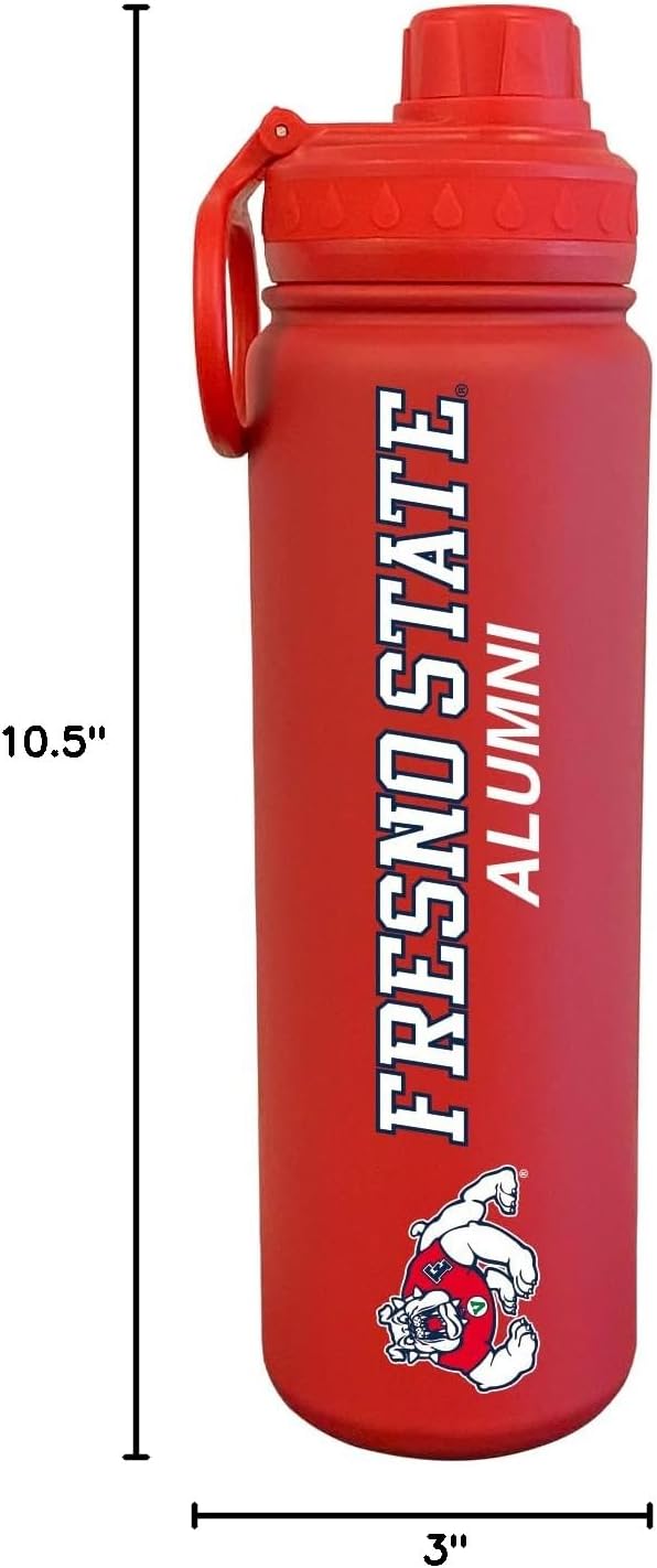 The Fanatic Group Personalized Fresno State Alum 24 oz. Stainless Steel Bottle - Red