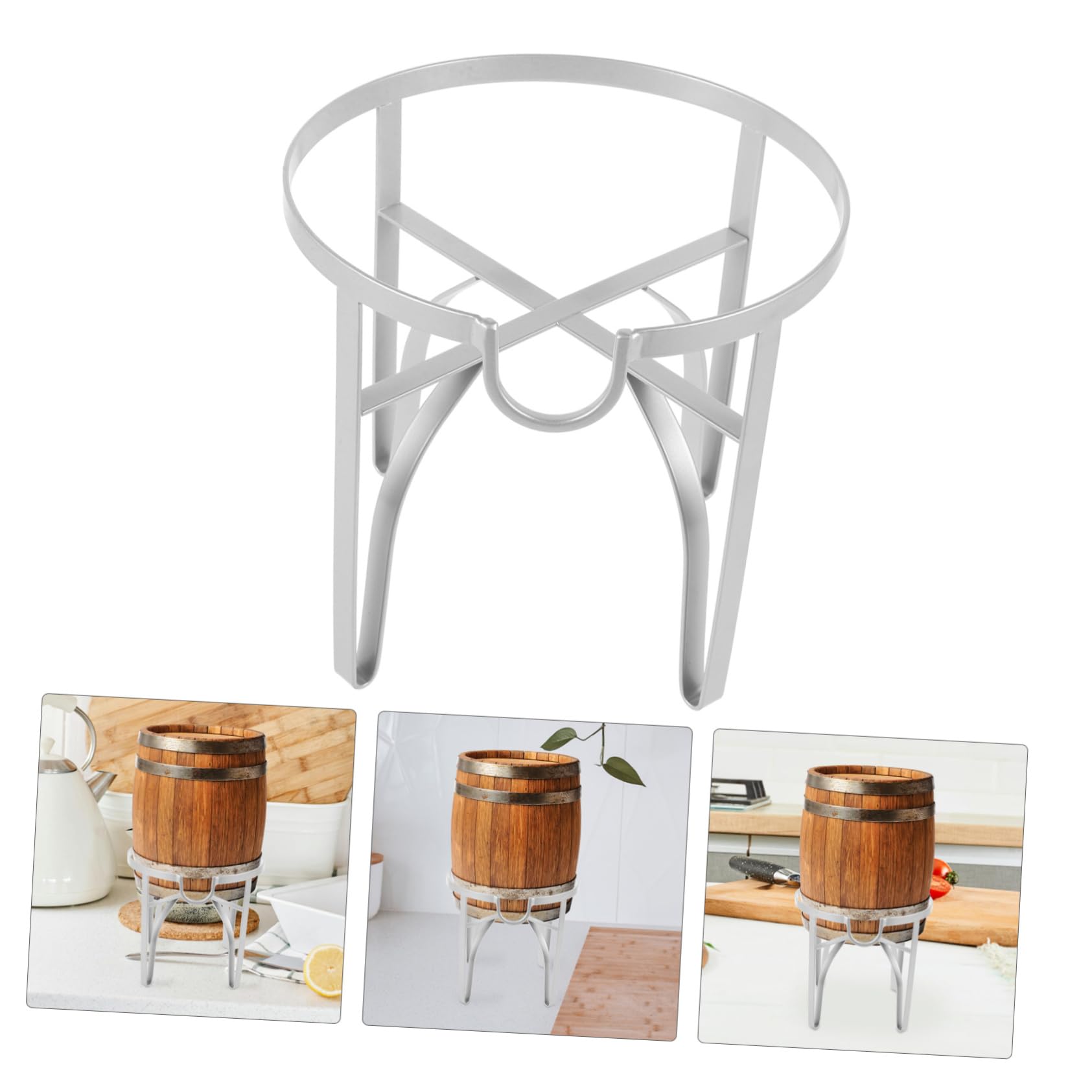 Ciieeo Supporto per Fusto di Vino in da 5 Litri - Supporto per Spillatore di Birra con Robusta Struttura in Metallo