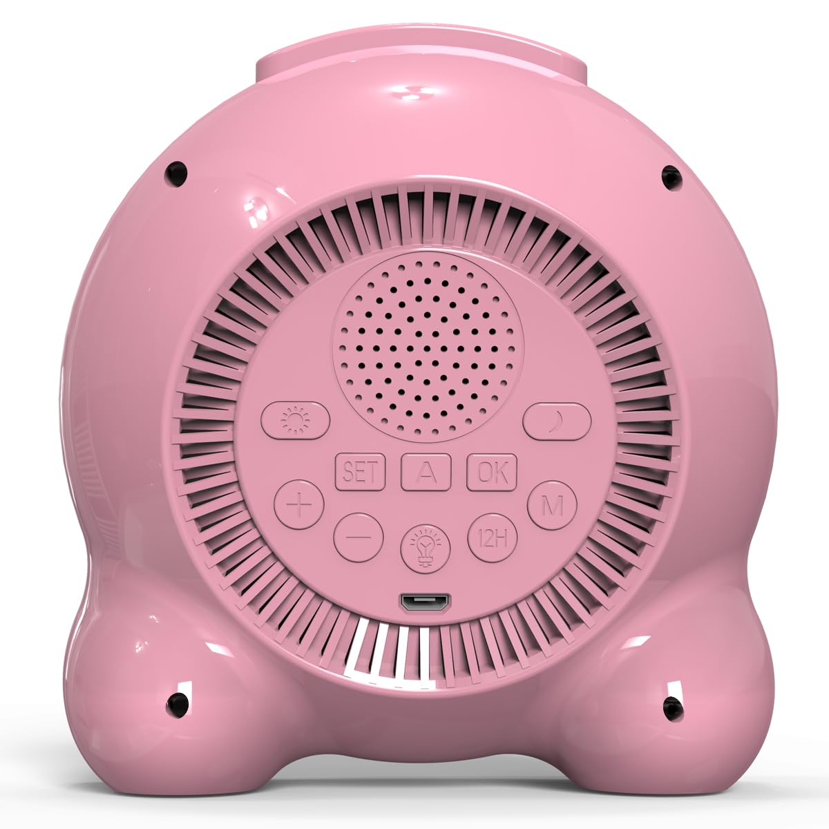 Kinderwecker Sonne & Mond LED-Anzeige mit Tag & Datum OK to Wake Uhr mit Nachtlicht für Kinder Kinder Schlaftrainer Geschenk für Jungen und Mädchen (Rosa)