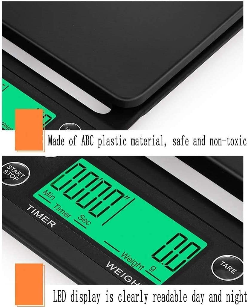 Elektroniczna waga kuchenna cyfrowa waga kuchenna 11 lb/5000 g elektroniczna gotowanie żywności z wyświetlaczem LCD dokładna waga gramowa smukła