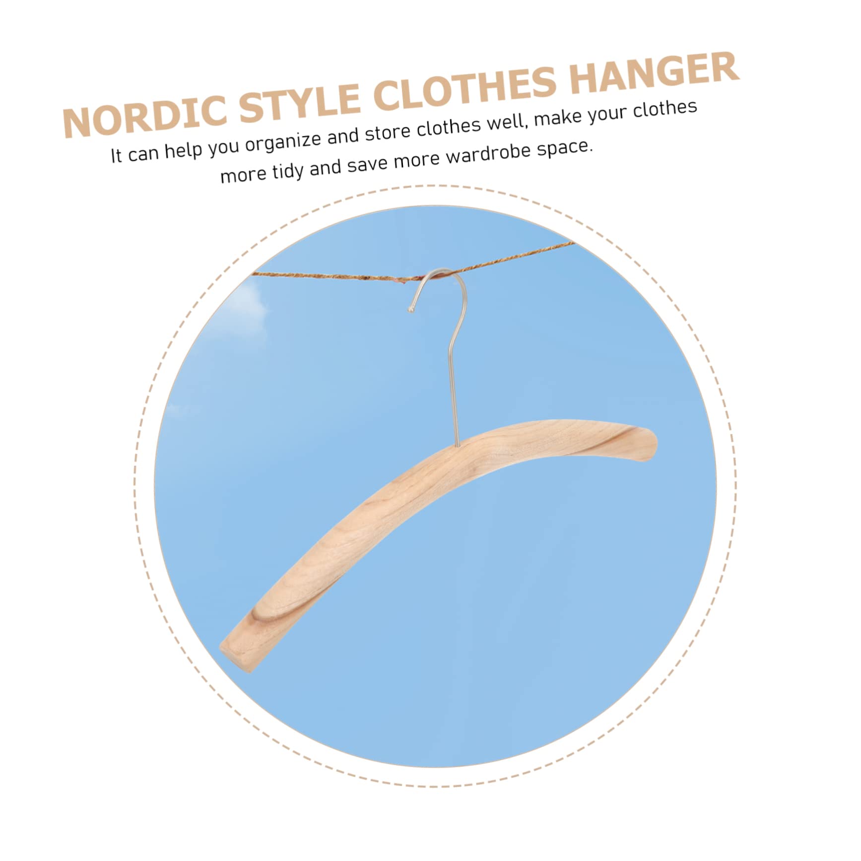 Alipis Wood Hangers Wooden Coat Hangers Simple Clothes Hanger Hotel Hanger Coating Drying Rack for Home Decor Cozy North Style Hanger