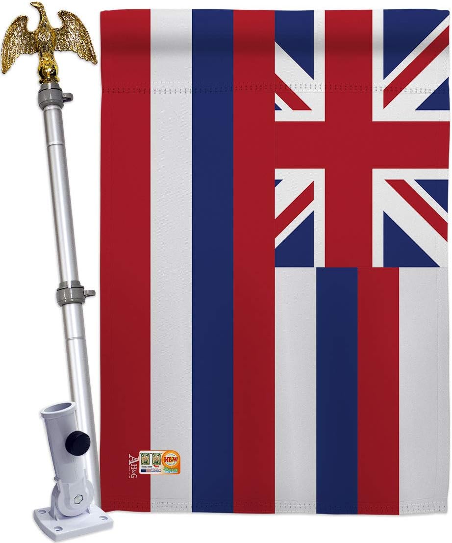 Hawaii House Flag Americana States USA American Territories Republic Country Particular Area Small Decorative Gift Yard Banner Made In 28 X 40