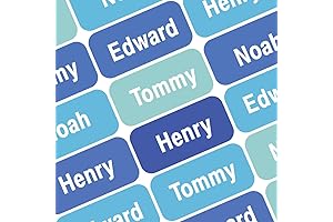 Personalized Waterproof Name Labels: Press and Stick Instant Custom Name Clothing Labels