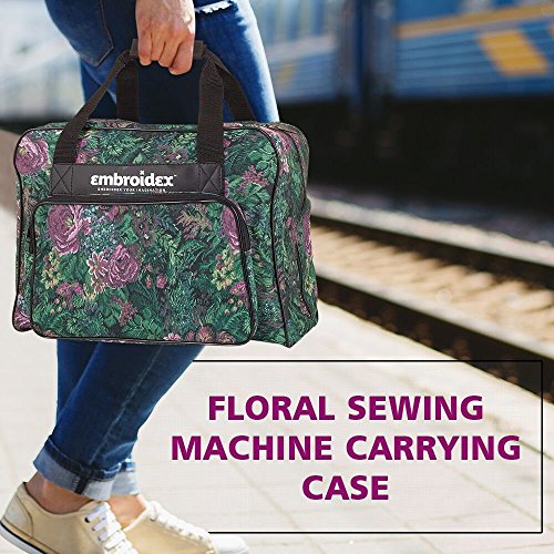 Floral Sewing Machine Carrying Case - Carry Tote/Bag Universal