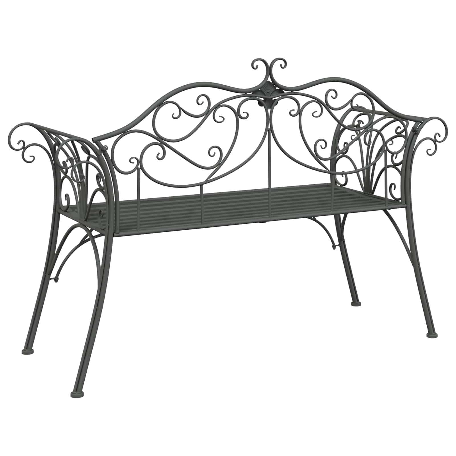 Ławka ogrodowa 2-osobowa 130 x 47 x 90 cm Stal