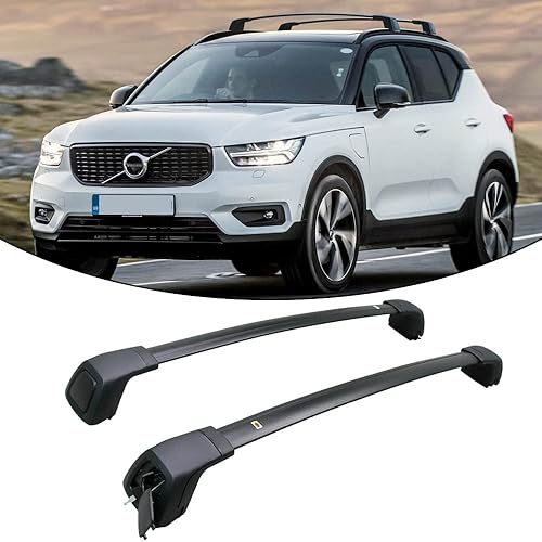 Barra transversal con cerradura para Volvo XC40 2018 2019 2020 2021 2022 2023 Accesorios de riel de techo silencioso