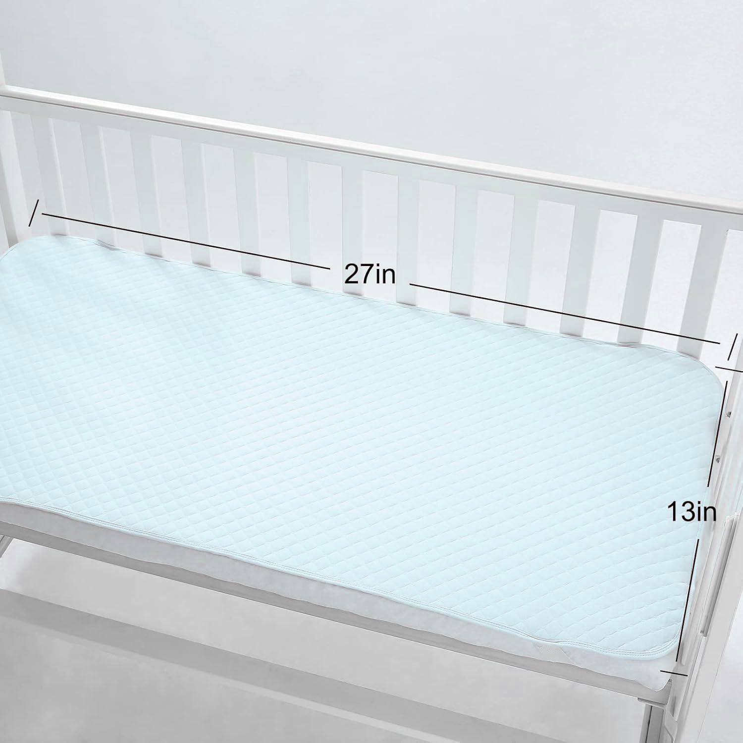 Pleasant Boulevard | Forro portátil impermeable para cambiador de bebé, lavable y reutilizable, hecha con TPU transpirable (azul, 3 unidades)