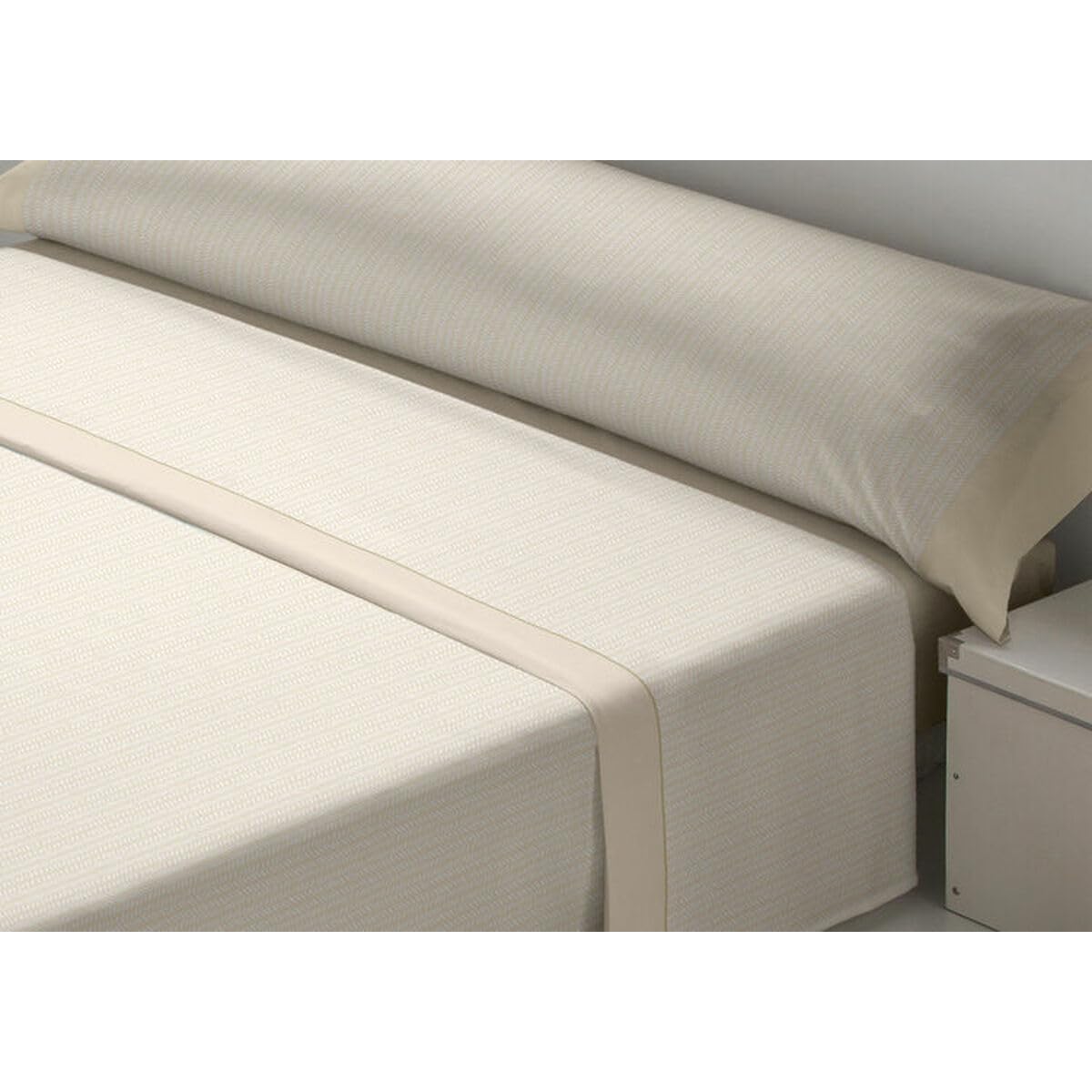 D'Or Juego de Sábanas Cebra Beige Cama de 135 Franela