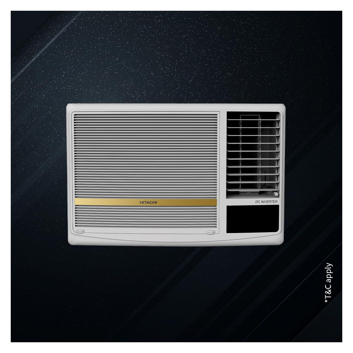 HITACHI 1.5 Ton 5 Star, Window Inverter AC (Copper, 100% cooling at 43 degree Celsius, SHIZUKA- RAW518HGEOZ1, White)