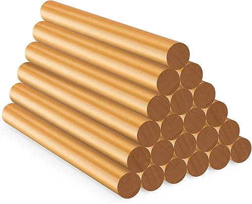 ENPOINT - 24 barras de pegamento caliente de color dorado metálico, 24 barras de pegamento termofusible de tamaño completo, varillas adhesivas para