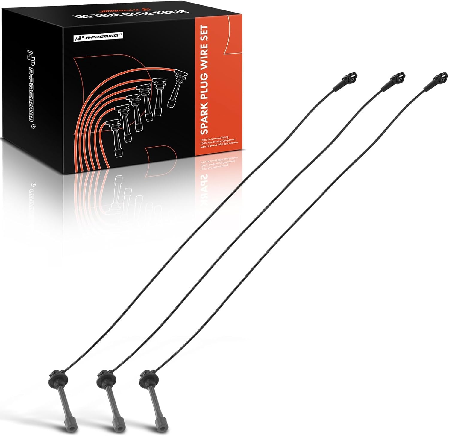 A-Premium 3PCS Spark Plug Wires Compatible with Lexus ES300 & Toyota Avalon, Camry, Sienna, Solara, V6 3.0L Petrol, 1996-2003
