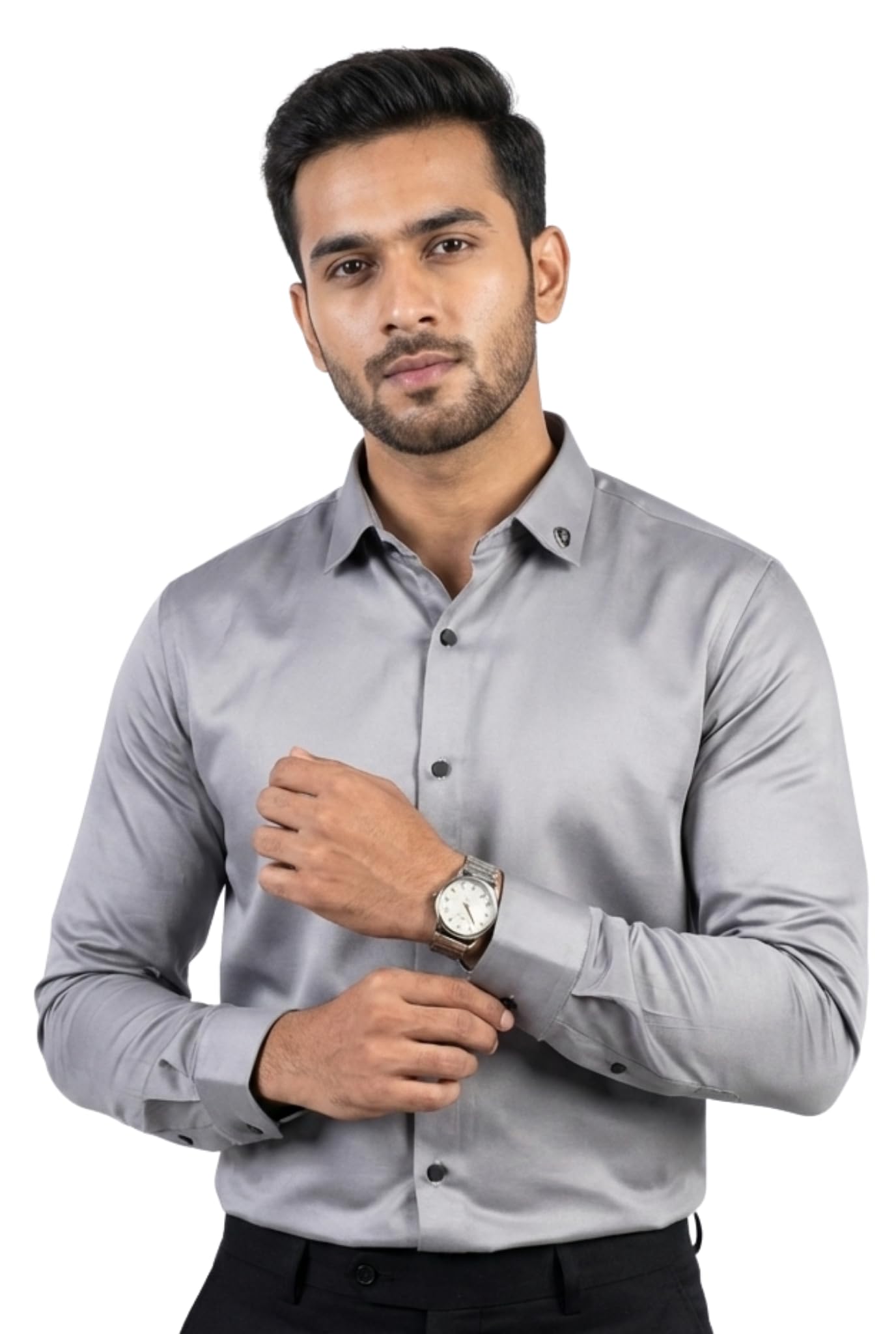 Men’s Solid Satin Shirt – Regular Fit Shirt for man| Full Sleeve | Smooth & Shiny Fabric | Stylish Plain Semi-Formal & Casual Wear (S–3XL)-picture-34