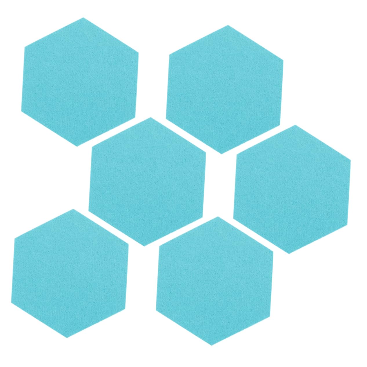 Angoily 6PCS Hexagon Felt Bulletin Board Tiles Decorative Sound Insulation Board for Home and Office Easy Installation Wall Decor