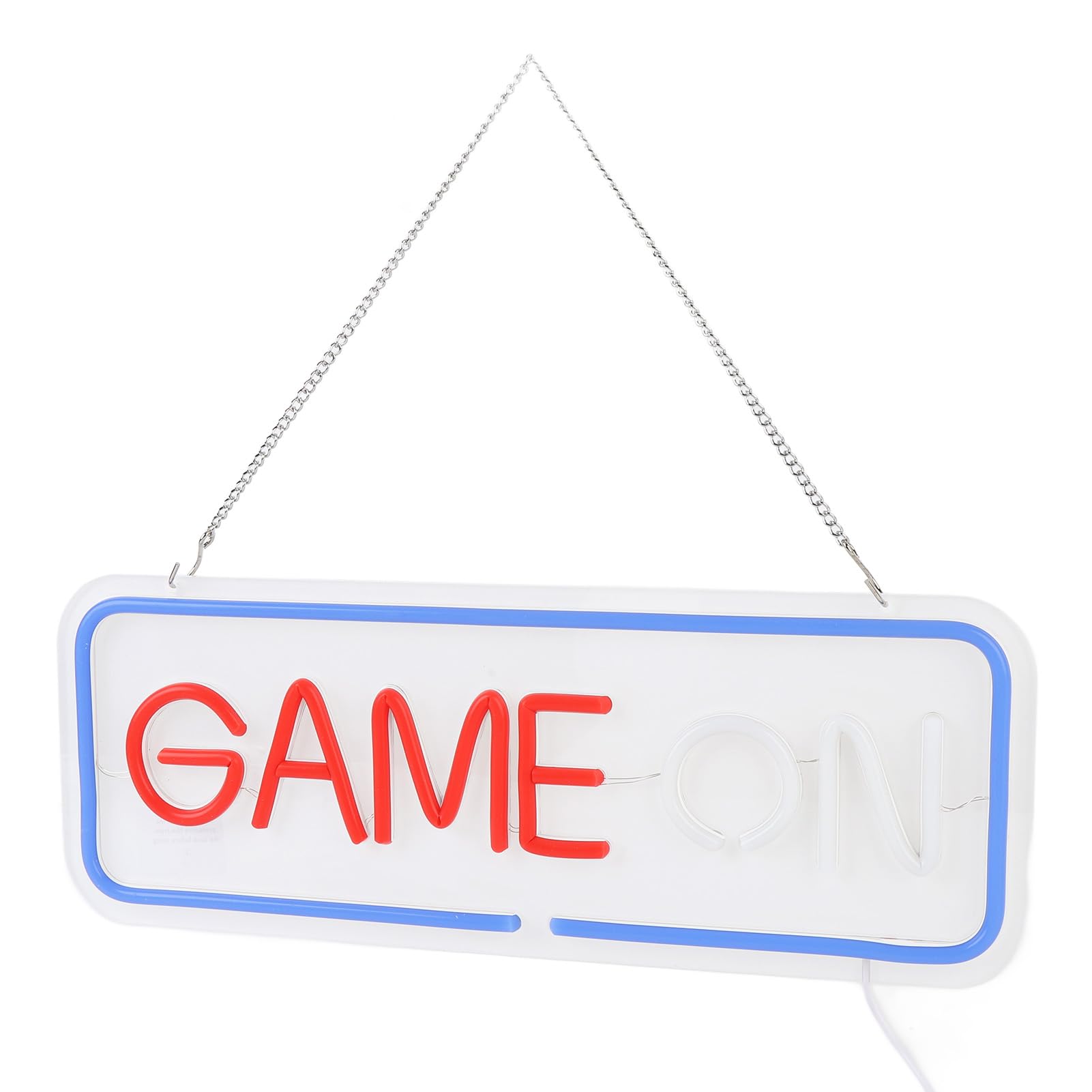 SIXRUN Panneau NéOn Game On, Lumière LED à intensité Variable, Ambiance Lumineuse pour Salles de Jeux, Décoration Alimentée par USB pour Adolescents et Streamers