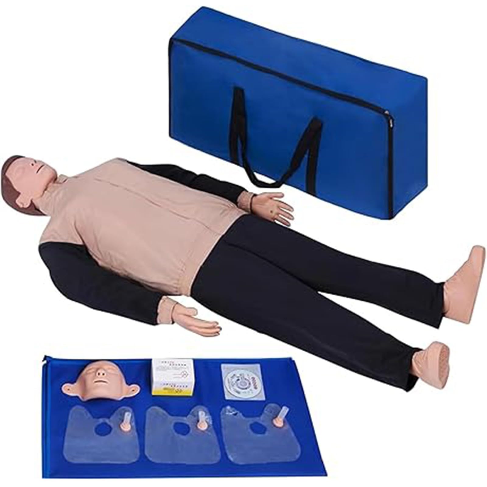 Mannequin d'entraînement CPR adulte avec simulation réaliste de sauvetage