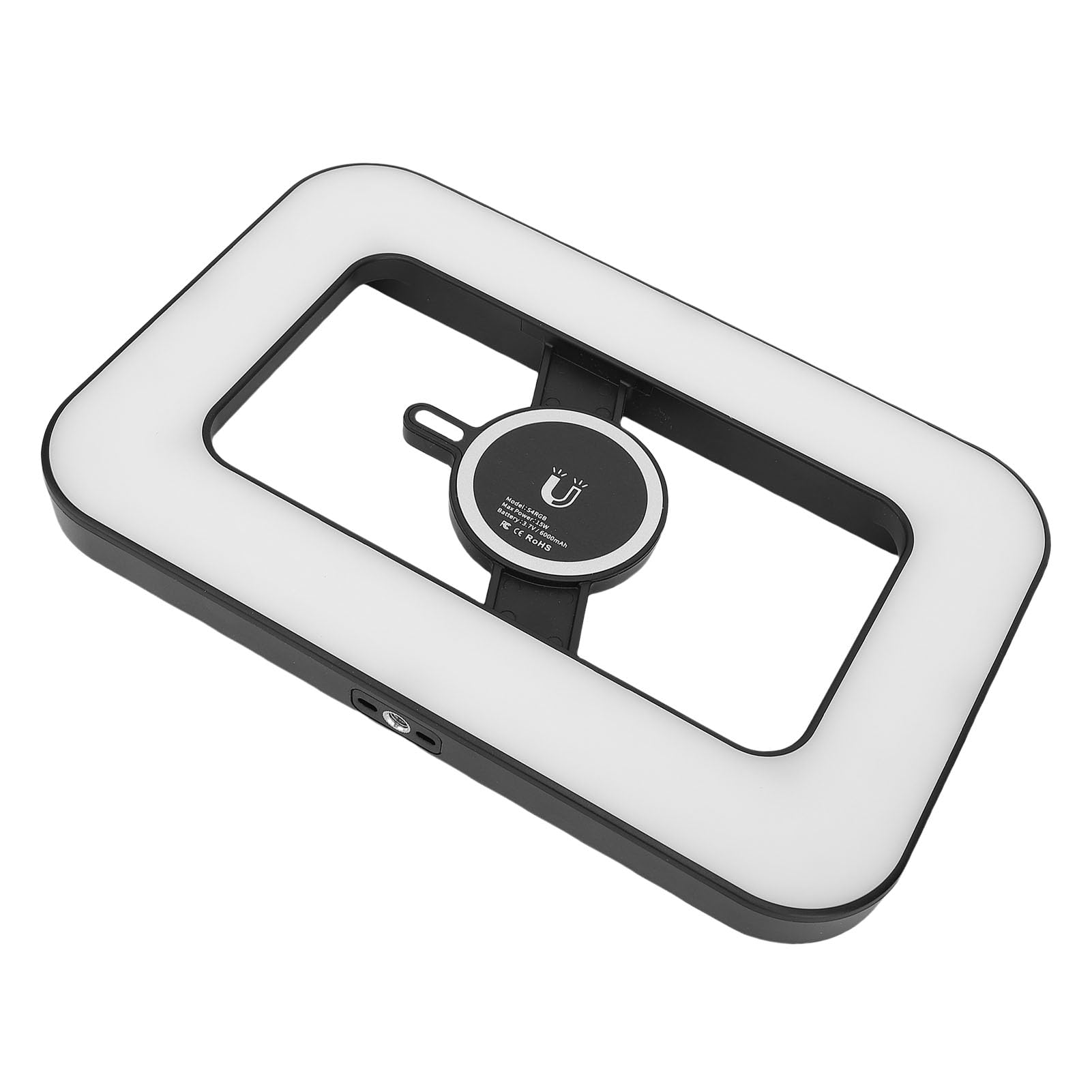 Equipo de Vídeo para Teléfono Inteligente con Luz, RGB 0-359° Amplio Rango de Color 2500-6500K Estabilizador Móvil de Luz LED Ajustable con Temperatura, con Batería de 6000 MAh