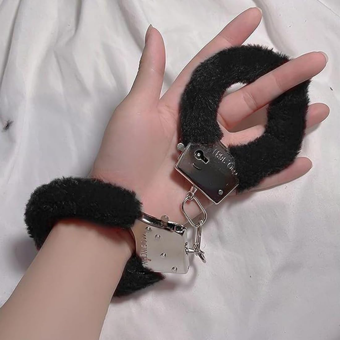 Juego de 2 muñequeras y antifaz de felpa, material suave ajustable, accesorios para juegos de fies