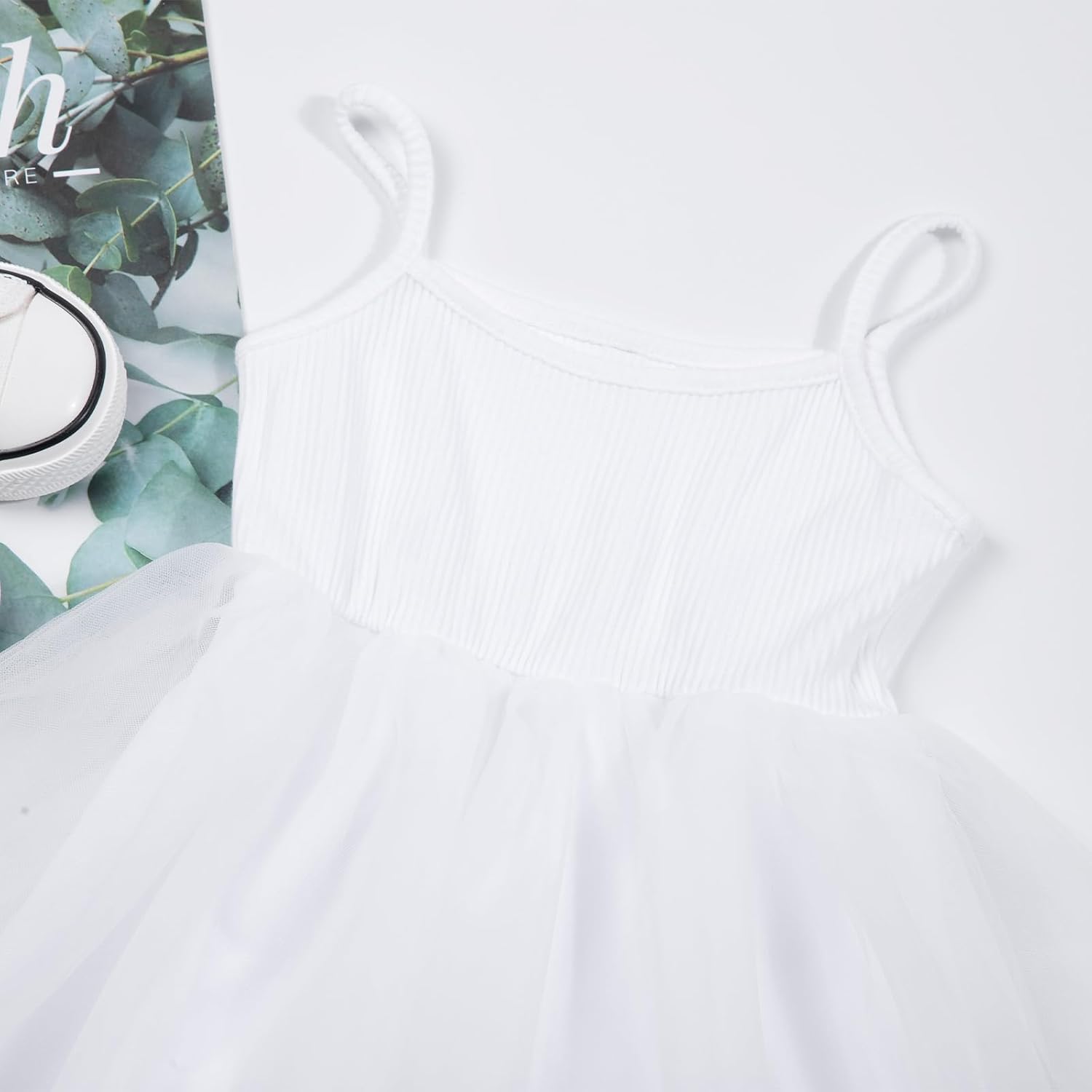 Toddler Tutu Dress Little Girl Sleeveless Summer Knit Outfit Tulle Flower Princess Birthday Party Dresses - Image 6