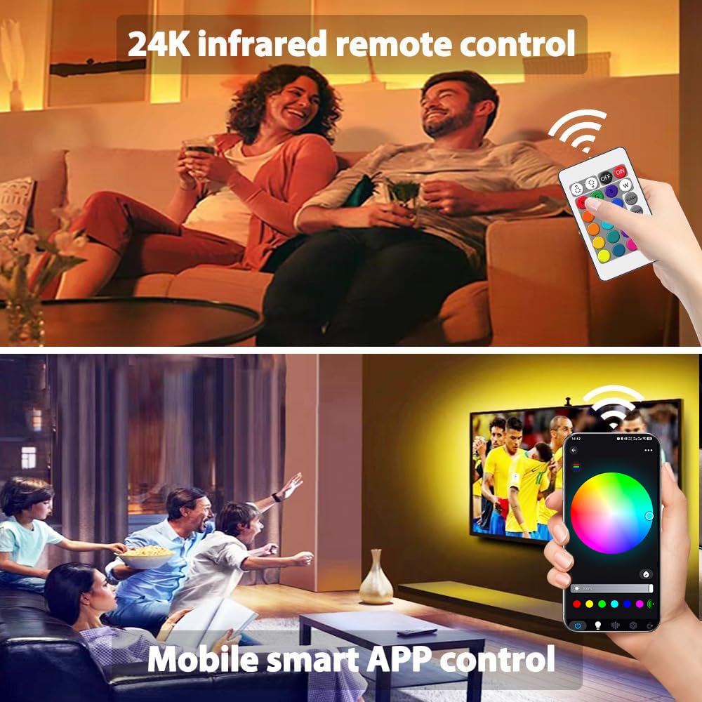 5M WiFi RGB blanco cálido tira de LED 24V impermeable IP65, tira de LED RGB regulable con controlador y fuente de alimentación, 60LEDs/m,compatible con APP Alexa, Google home