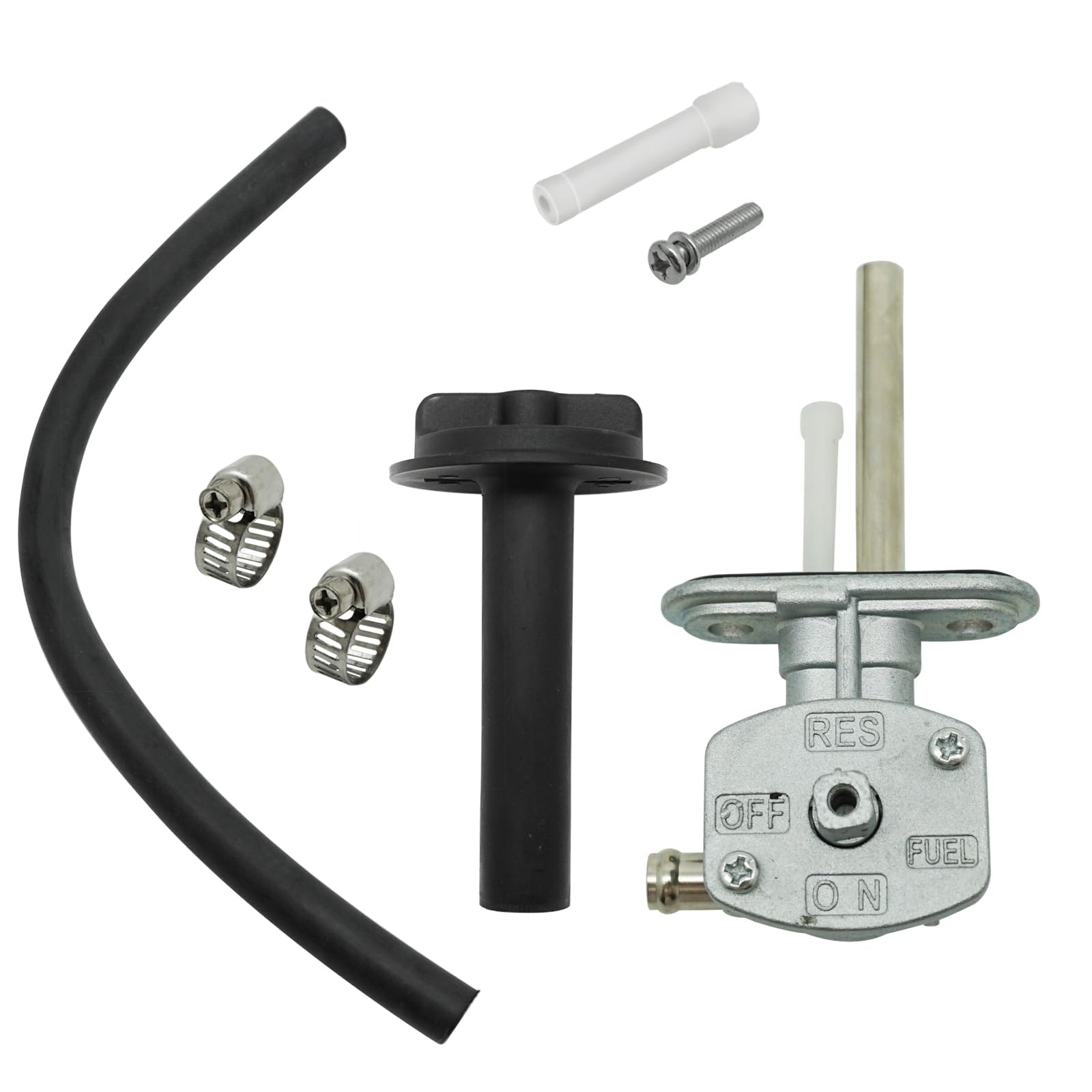 Benzinhahn Unterdruck Kraftstoffhahn für Yamaha ATV Kodiak 400 YFM400 2000-2006 Kodiak 450 YFM450 2003-2006 Grizzly 400 YFM400 2007-2008 Grizzly 450 YFM450 2007-2014