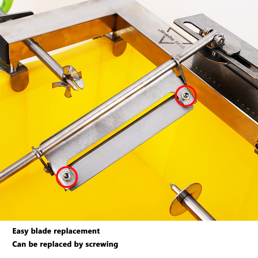 Fruit Shop Ananas-Peeling-Messer, automatische Drehschalenmaschine mit 4 Ersatzklingen Ananas-Hollower, professionelles Ananas-Peeling-Werkzeug