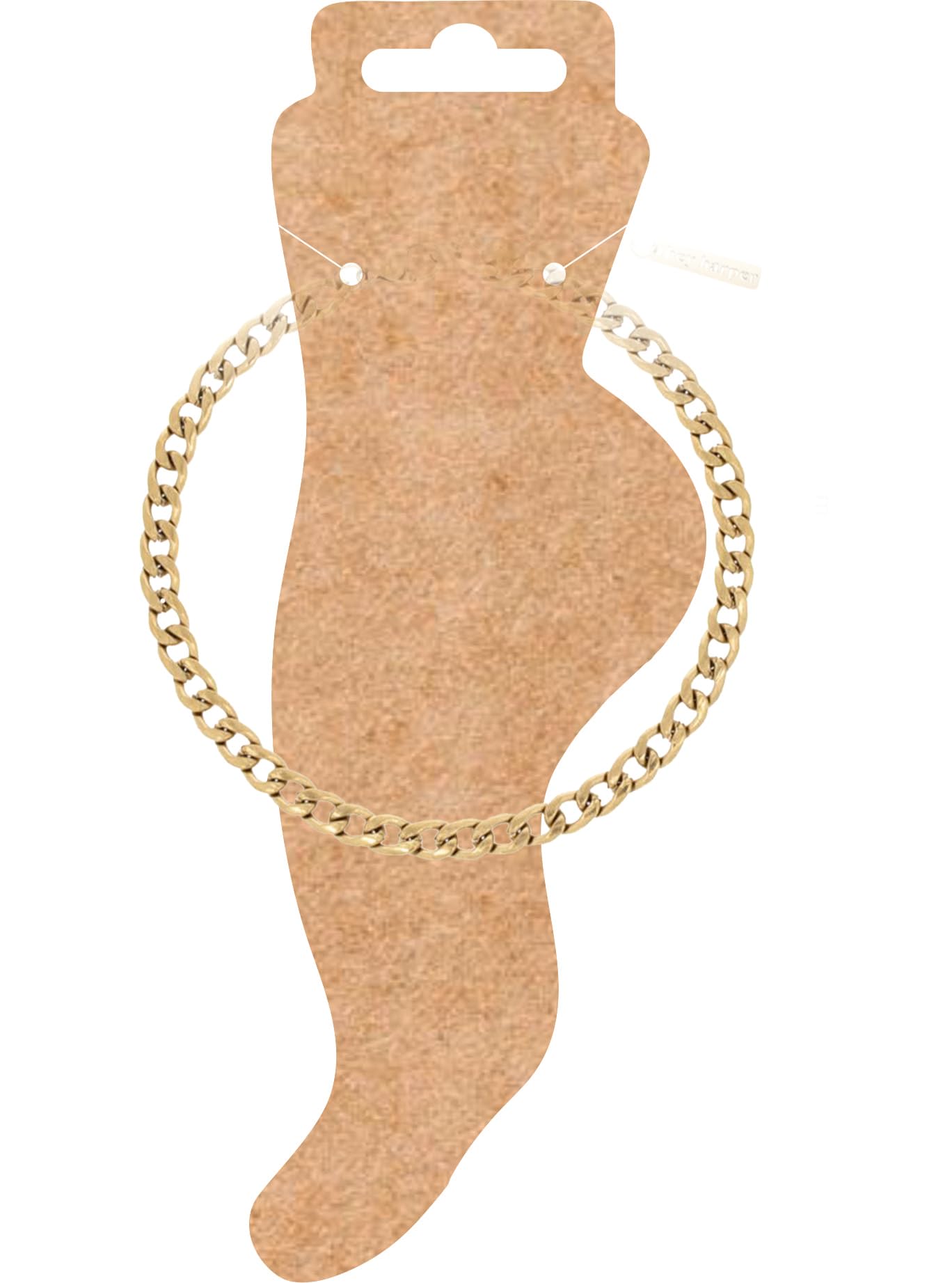 ZenomiaAnklet Display Paper Cards Blank Cardboard Holder Feet Shape Hanging Display Tags with 30pcs (6.14 x 2.19in)