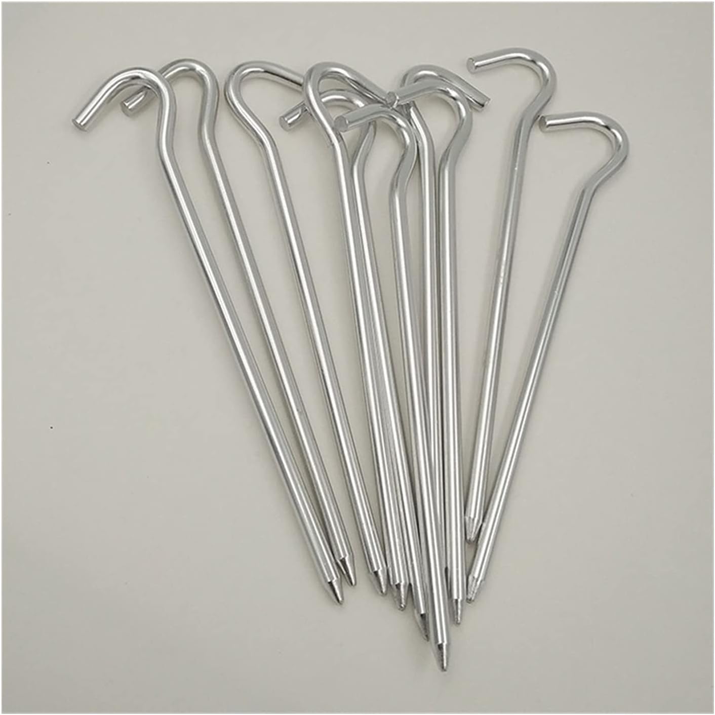 Amazon HYMD テントペグ 10個/ロットアルミ合金テントPEGSステークスネイルズグランドピンフックキャンプテントアクセサリー