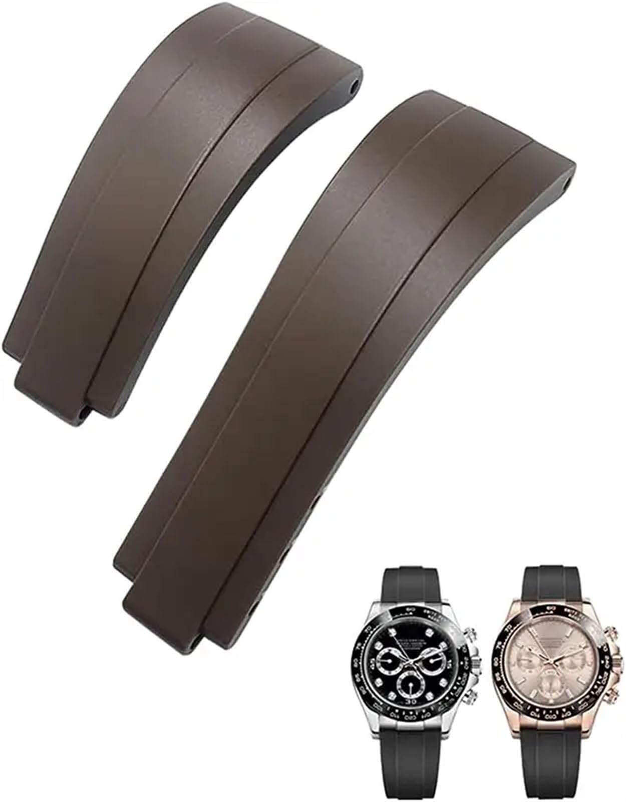 Cinturino in gomma con fibbia corta da 20 mm e 21 mm, adatto per Rolex Daytona Submariner Ruolo OYSTERFLEX Yacht Master piccolo polso in silicone